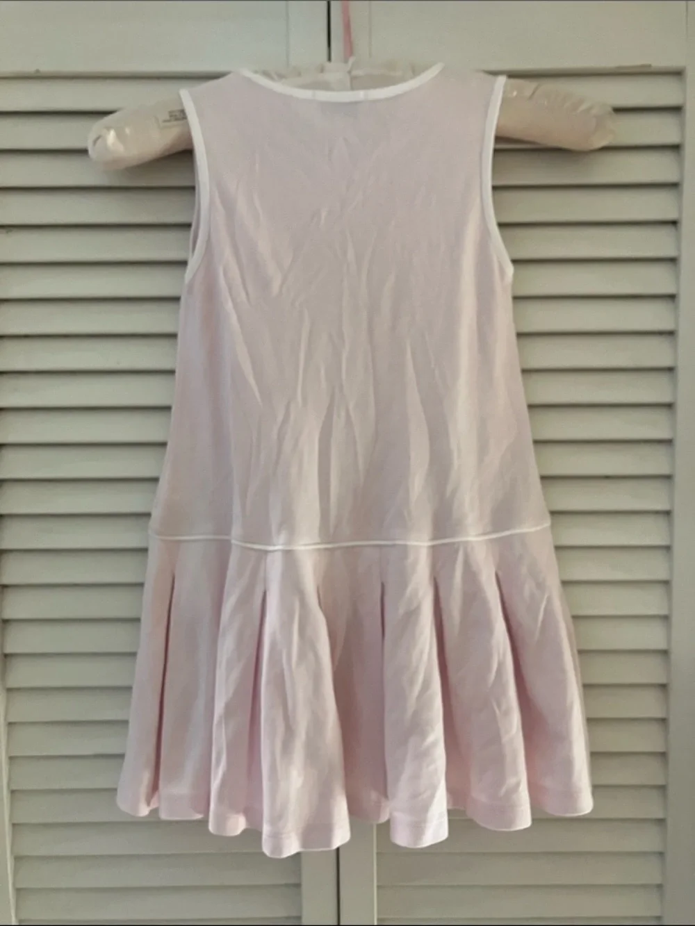 The Proper Peony Pima Cotton Pink Pleated Tennis Dress 4T